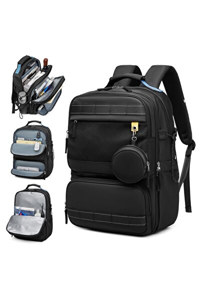 RELAXUS حقيبة ظهر للسفر مقاومة للماء - مع حجرة للكمبيوتر المحمول مقاس 17 بوصة - منطقة فصل للملابس الجافة والرطبة - تصميم مريح للظهر