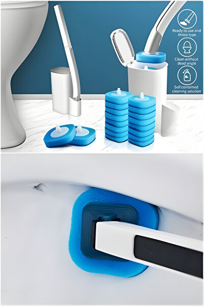 THREESTEP Kullan At Süngerli Tuvalet Temizleme Yedek Başlık 1 Adet