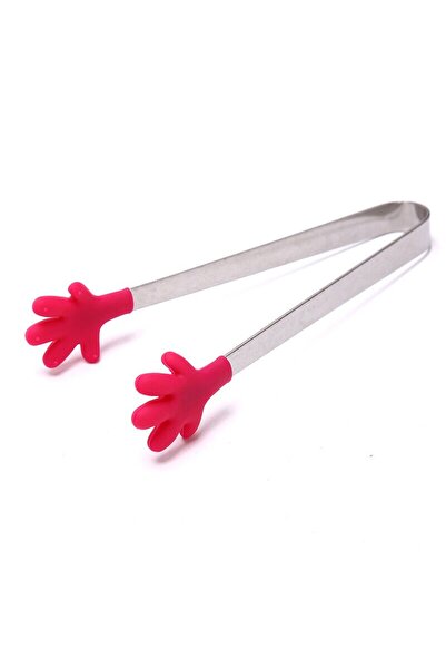 Flippy Creative Food Tongs, Flippy, Silicone Hand Model, 14.5x3 cm, Red