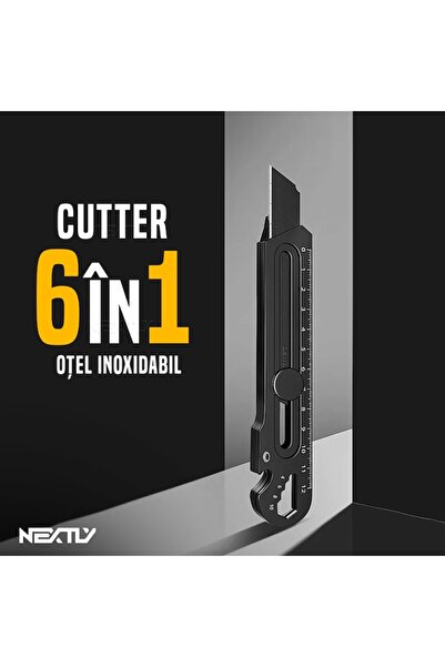 NEXTLY 6-in-1 Stainless Steel Multi-Tool: Cutter, Opener, Screwdriver, Hex Keys, Ruler