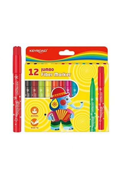 KEYROAD Markere lavabile Jumbo KR971413, 12 culori, lavabile
