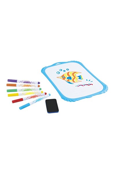 KEYROAD writing board KR973018, 2-sided (white + squared), 6 markers, sponge