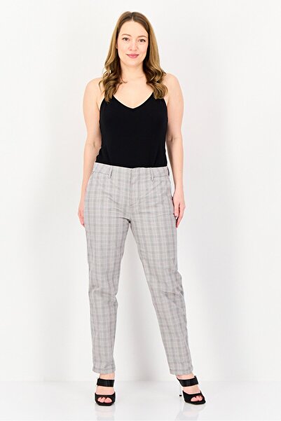 Reiko Women Cigarette Fit Plaid Dress Pants, Multicolor