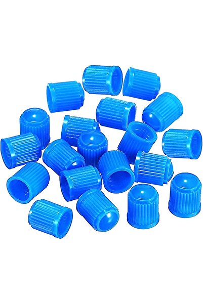 Asroya 40 Adet Üniversal MAVİ Plastik Orijinal Standart Lastik Sibop Kapağı S...