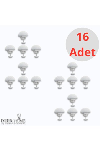 Pera İstanbul Practical 16Pcs Mushroom Shaped Quilt Fixing Pin Buttoned Clip Bed Sheet Duvet Cover Fixer
