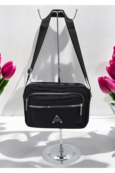 OEM Women's crossbody bag R241, adjustable strap, black