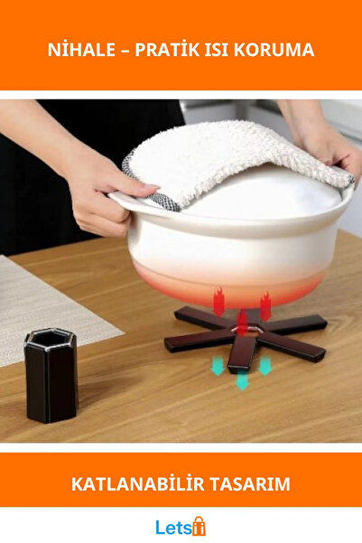 Letsii Foldable Heat Resistant Modern Trivet