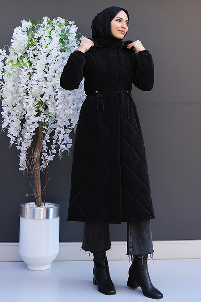 GİYZAMİLA Parla Mont Siyah