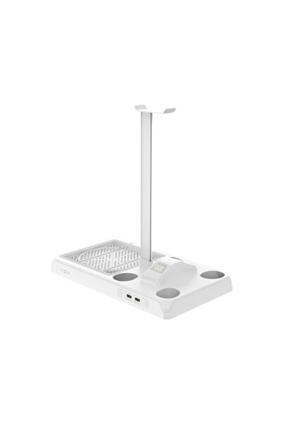 FIXED Xbox Stand FIXXB-MCS-BK, Series X/S Console Support, 2 Controller Charging, RGB LED, USB, White