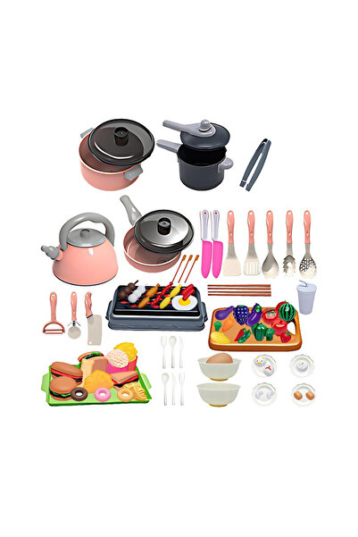 NEXTLY Kids Kitchen Playset, 86 Pieces, Colorful Cooking Tools & Food, for Ages 3+