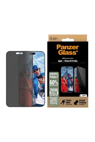 CARE by PanzerGlass® Folie de sticlă pentru iPhone 16 Pro Max, fixare ultra-l...