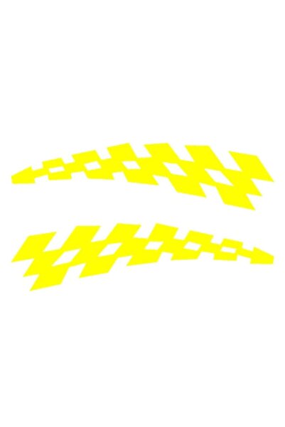 Oracal Set 2 stickere auto decorative, steag de curse, carouri, 40cm, galben