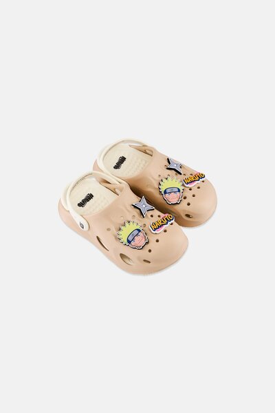 NARUTO Kids Boy Slingback Clogs, Beige