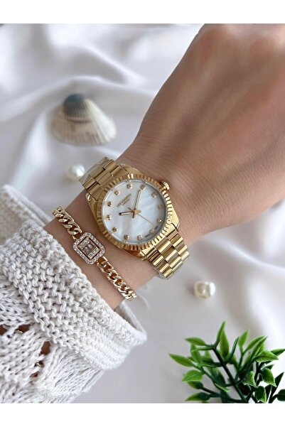 Lee Cooper 3 Atm Water Resistant Women's Wristwatch with Steel Strap Vs.Blkt.0645