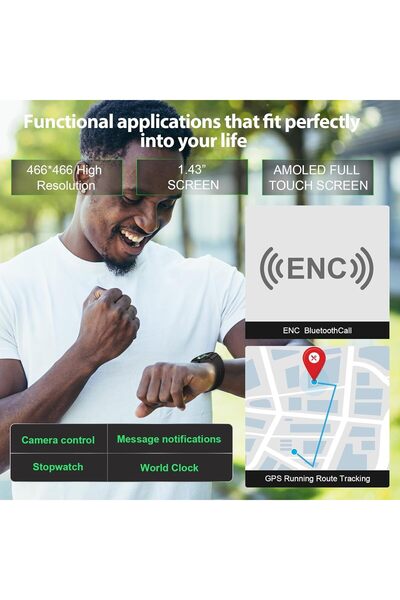 Black Shark S1 Smart Watch 1.43'' AMOLED, 10 Days Battery, IP68, Health Monitoring – Silver