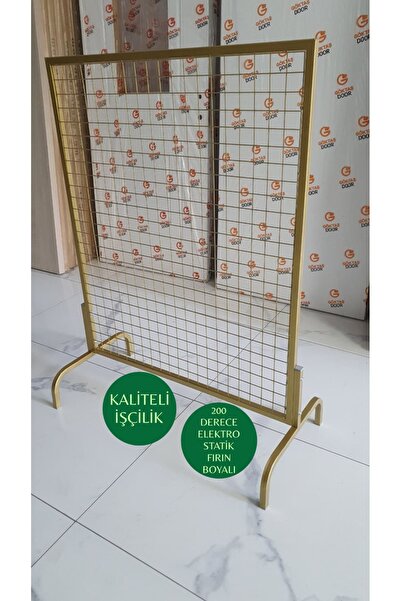 ASAFF AYAKLI TEL PANO 80X100 CM GOLD RENK 4X4 SIK TELLİ