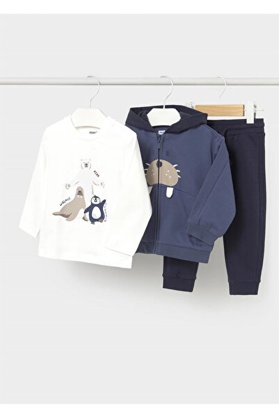 MAYORAL Baby Boy 3-Piece Tracksuit Set Dark Blue 2840