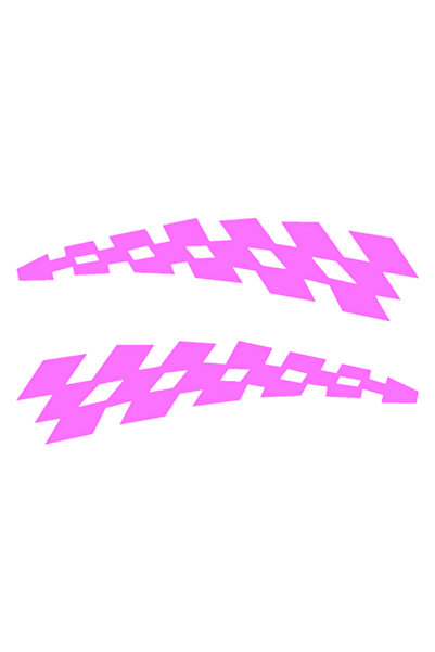 Oracal Set 2 stickere auto decorative, steag de curse, carouri, 40cm, roz