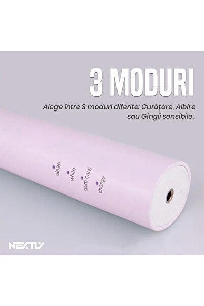 NEXTLY V-806 Sonic MagiBrush - Pink, 3 Modes, 2 Heads, USB, 38,000 OPM, IPX7 Waterproof