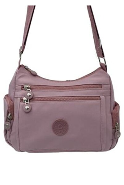 OEM Γυναικεία τσάντα χιαστί, 27x20x10 cm, με διαμερίσματα, ελαφριά - N-52 Λιλά