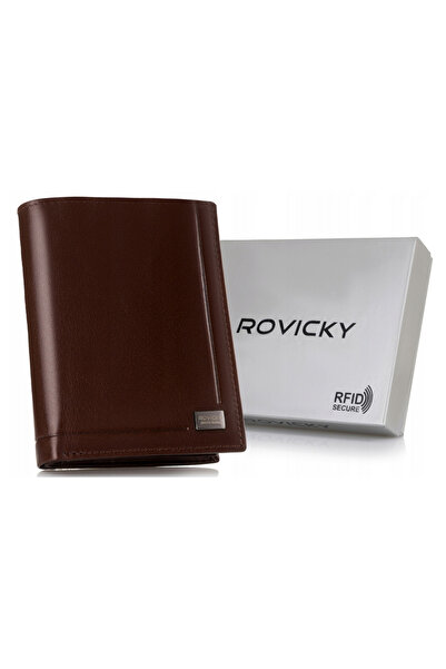 Other Elegant men's wallet made of leather, without clasp - Rovicky