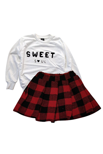 MG MİNİ GİYİM 3-10 Yaş Kız Çocuk Etekli Sweet Takım - Sweet SOUL