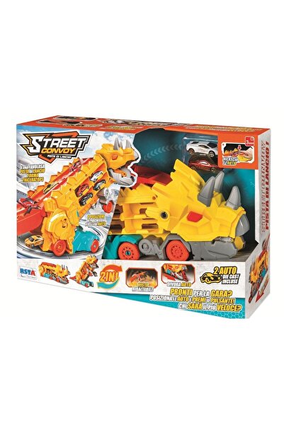 RS Toys Dino Street Launch Truck with 2 Cars Included