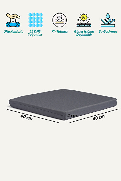 Go Veform Waterproof Chair Cushion with Zipper and Laces 22 Dns Sponge