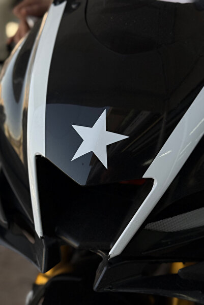 Banxtre Motor-Araba-Laptop için Beyaz Yıldız Sticker (6,5CMX7CM)