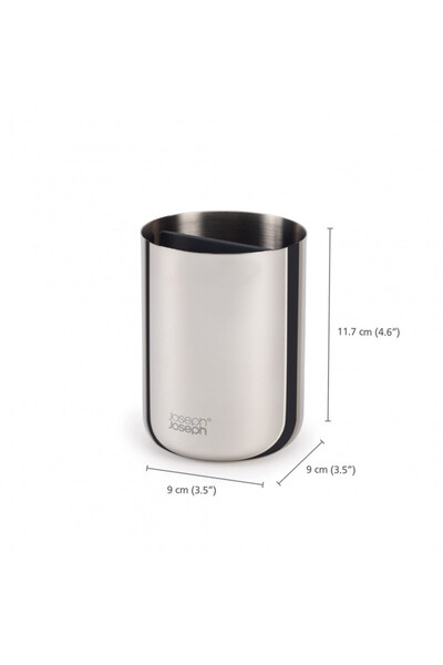 Joseph Joseph Suport pentru periuță de dinți EasyStore Luxe 70580, detașabil, oțel inoxidabil, gri/inox