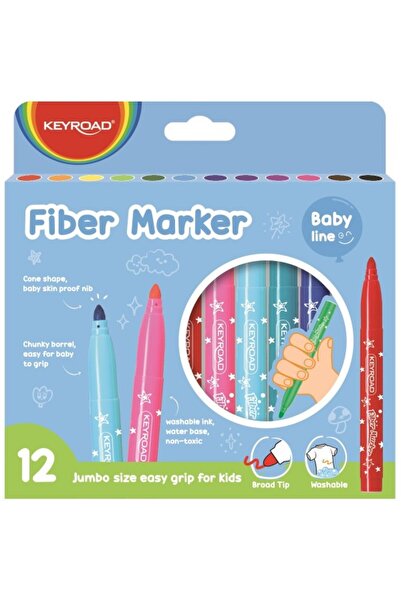 KEYROAD Markere colorate Baby Line KR972319, 12 culori, blister carton