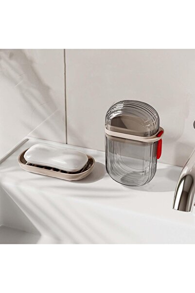 Saharaz علبة صابون للسفر، 7 × 4 × 11 سم، علبة صابون محمولة للاستحمام والحمام والسفر والتخييم