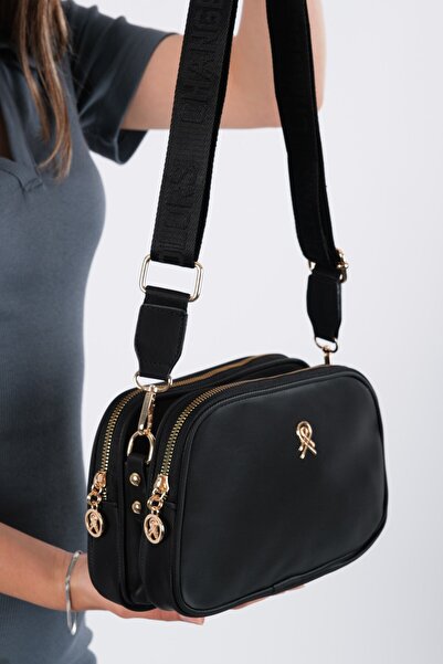 Eliza Women's Long Strap Hand and Shoulder Bag – Black