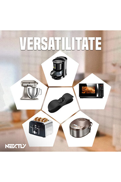 NEXTLY Flexible Cable Organizer, Adhesive Mount, Matte Black, 103x28x30mm