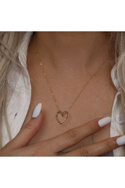 delis Lantisor argint 925, JW1744, model inima, placat cu aur