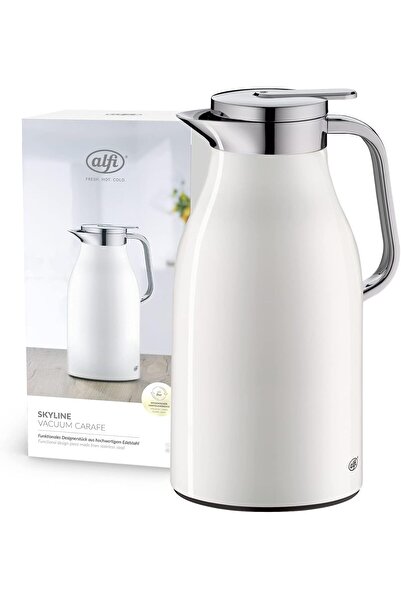 ALFİ Skyline Thermal Flask - Stainless Steel, Glass Lining, 1.5 L (Coconut White)
