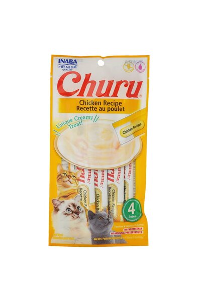 churu Inaba Cat Food Paste, Chicken Flavor, 4 Tubes