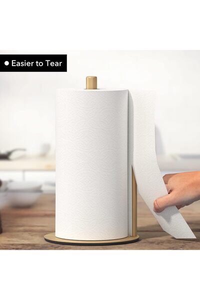 niffgaff Stainless Steel Paper Towel Holder with Heavy Base - Gold