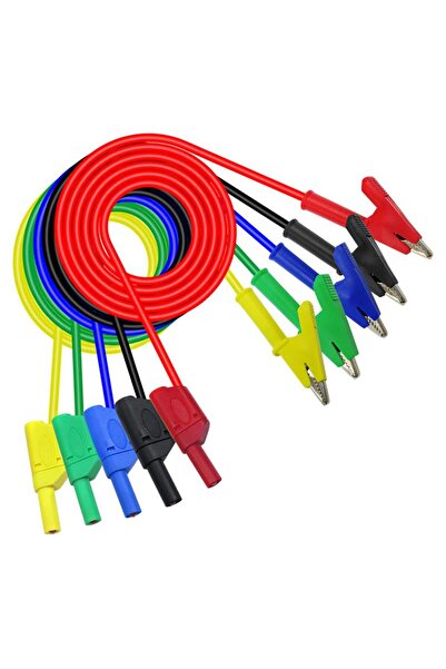 Hatfon Elektronik P1018A Multimeter Alligator Test Lead Cable Kit - Red/Black...