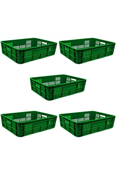 Ethic Solutions 5pcs Bakery Crate BC594517 Stackable Storage Box 590×450×170mm Green