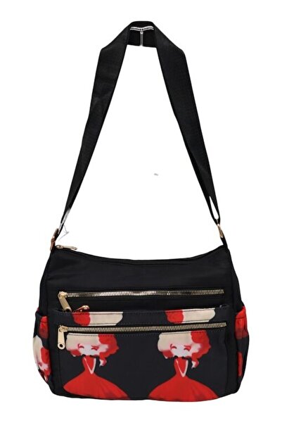 OEM Women's crossbody bag, textile material, adjustable strap, R1130 black8