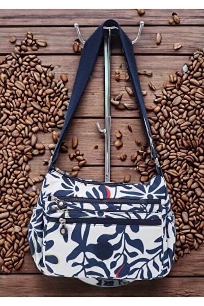 OEM Geantă ușoară și bine compartimentată pentru femei N53 - Blue Leaves