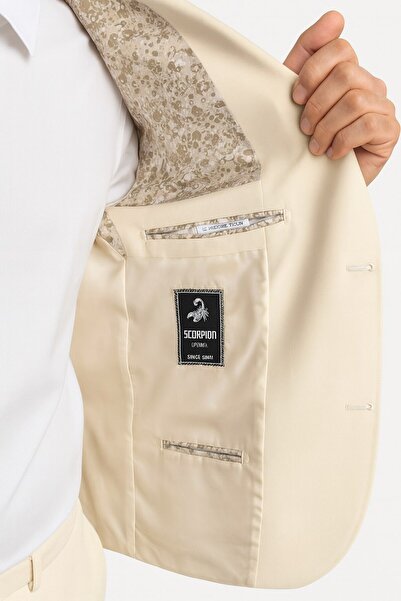 Plus Scorpion Men's One Button Slim Fit Piece Suit - Stylish Office and Formal Combination