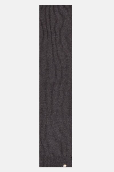 Sun Stone Men Ribbed Scarf 170 L x 25 W Cm, Grey