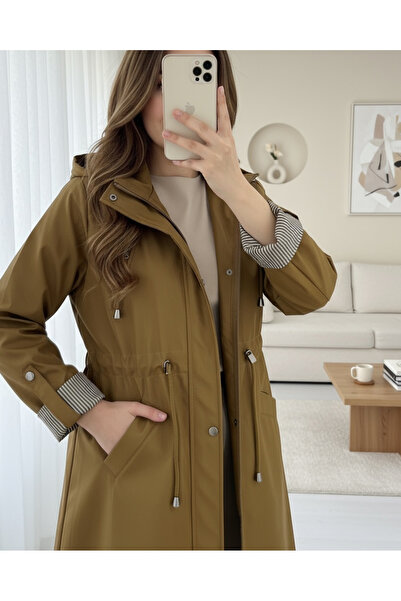 MissRunin Çıtçıtlı Fermuarlı Kapşonlu Trenckot