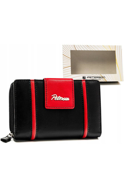 Other Elegant women's leather wallet with snap and zipper - Peterson