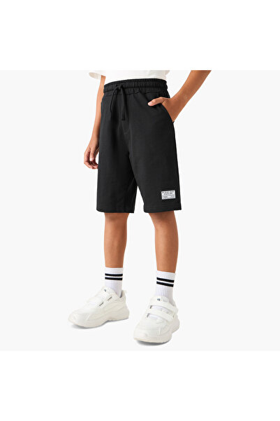 Juniors Solid Shorts with Drawstring Closure and Pockets