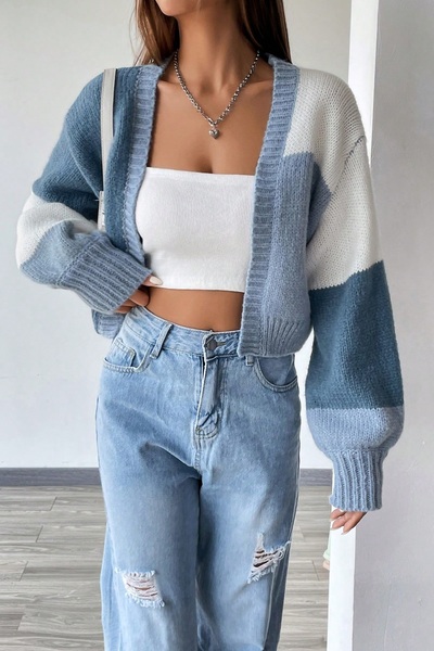 Merry See Cardigan de tricotat cu textura moale, cu umăr dezactivat