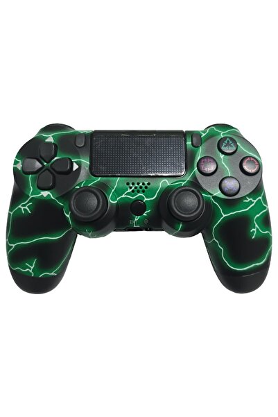 NEXTLY Controler wireless Green Lightning pentru PS4/PSTV/PS, acum cu DualSho...