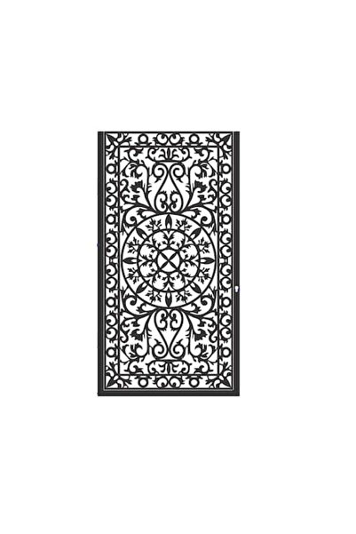 METALDESIGN Poartă pietonala, tablă perforată, tăiată cu laser CNC, PP011, 16...